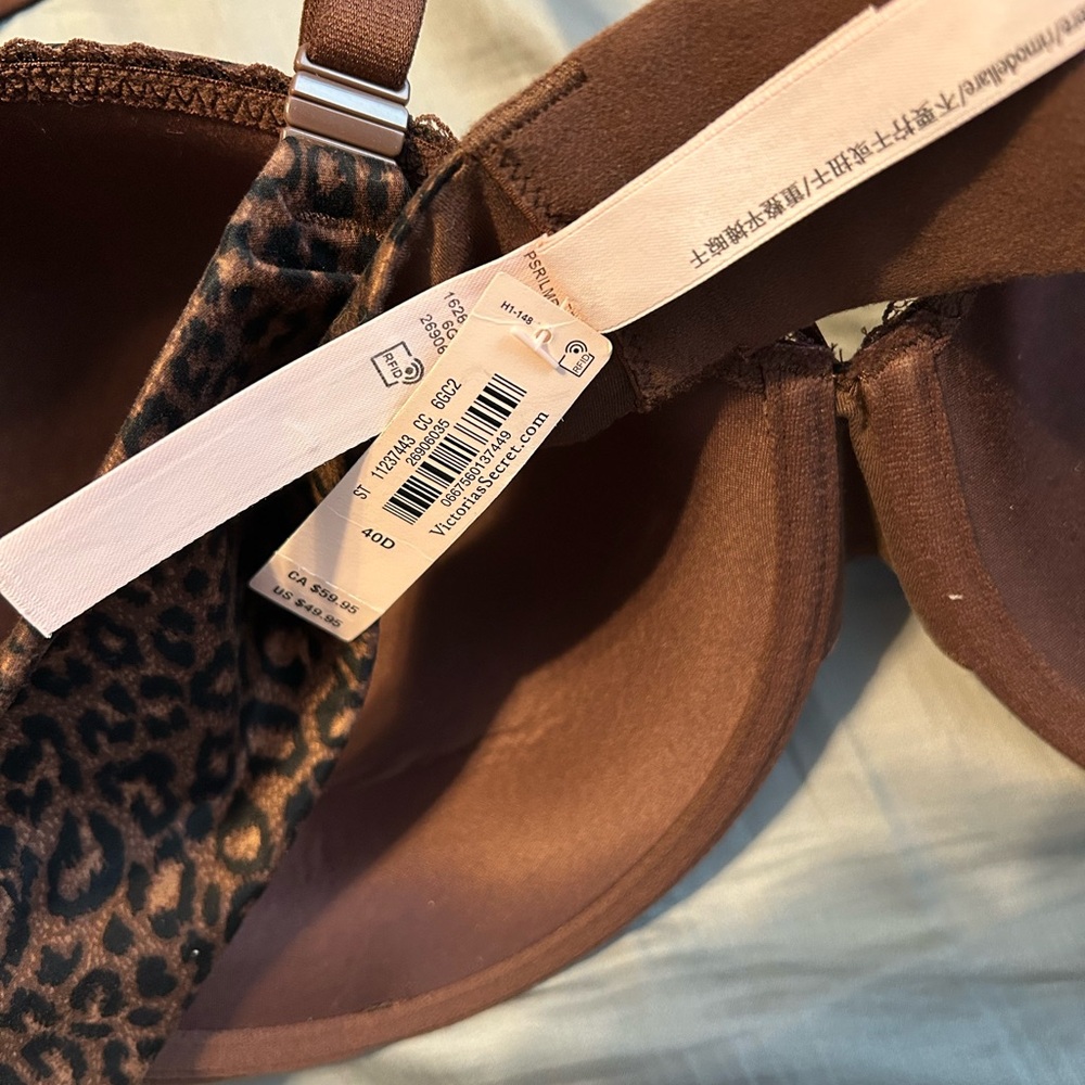 NWT Leopard Print push up bra Victoria’s secret size 40D - Picture 4 of 6
